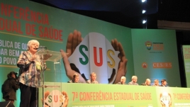 Célia Chaves na abertura da Conferência