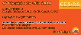 4ª Plenária do CES - 2016