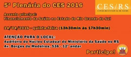 5ª Plenária do CES - 2016