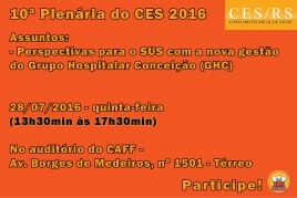 10ª Plenária do CES - 2016