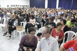 Auditório da Fetag lotado durante as mesas de debates - Foto: Divulgação CES/RS