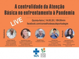 Card informativo sobre a live