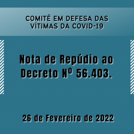 Nota de Repúdio ao  Decreto Nº 56.403.