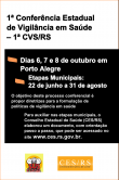 Cartazete contém informações sobre 1ª CVS