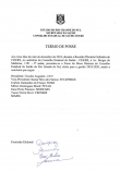 Termo de posse assinado pela Comissão Eleitoral